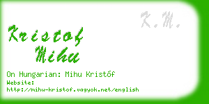 kristof mihu business card