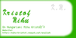 kristof mihu business card